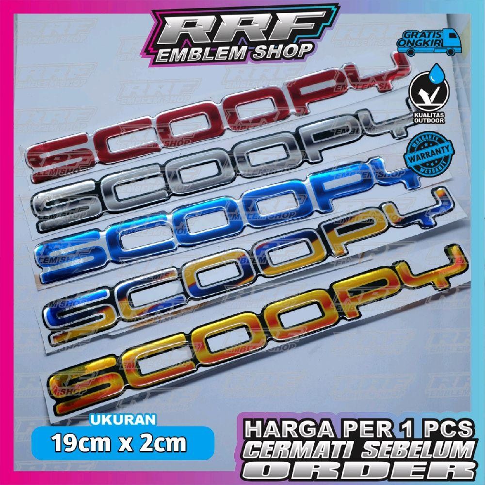 emblem timbul SCOOPY DIGITAL HONDA FONT DIGITAL