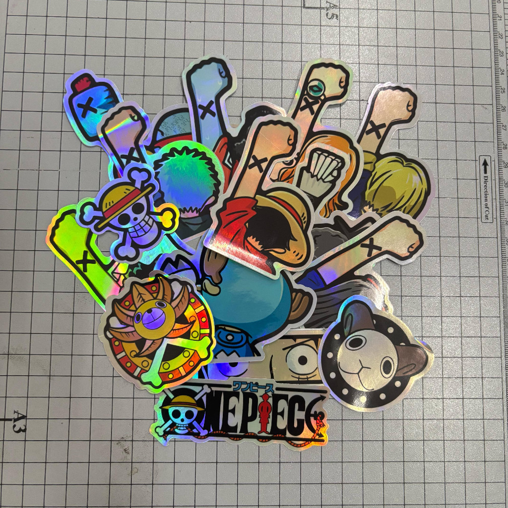 

STIKER ANIME GUZZU ONE PIECE STIKER VYNIL & HOLOGRAM 15 PCS PRINTCUT WATERPROOF STICKER ANIME