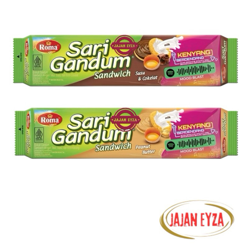 mayora roma sari gandum fampack sari gandum cokelat sari gandum peanut fampack