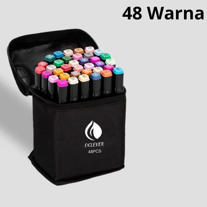 

KP172 - SPIDOL WARNA WARNI SKETSA SPIDOL UMUM 1 SET SKETCH MARKER 2 TIP TOUCH MARKER SPIDOL ANAK 48 60 80 WARNA - 48 Warna