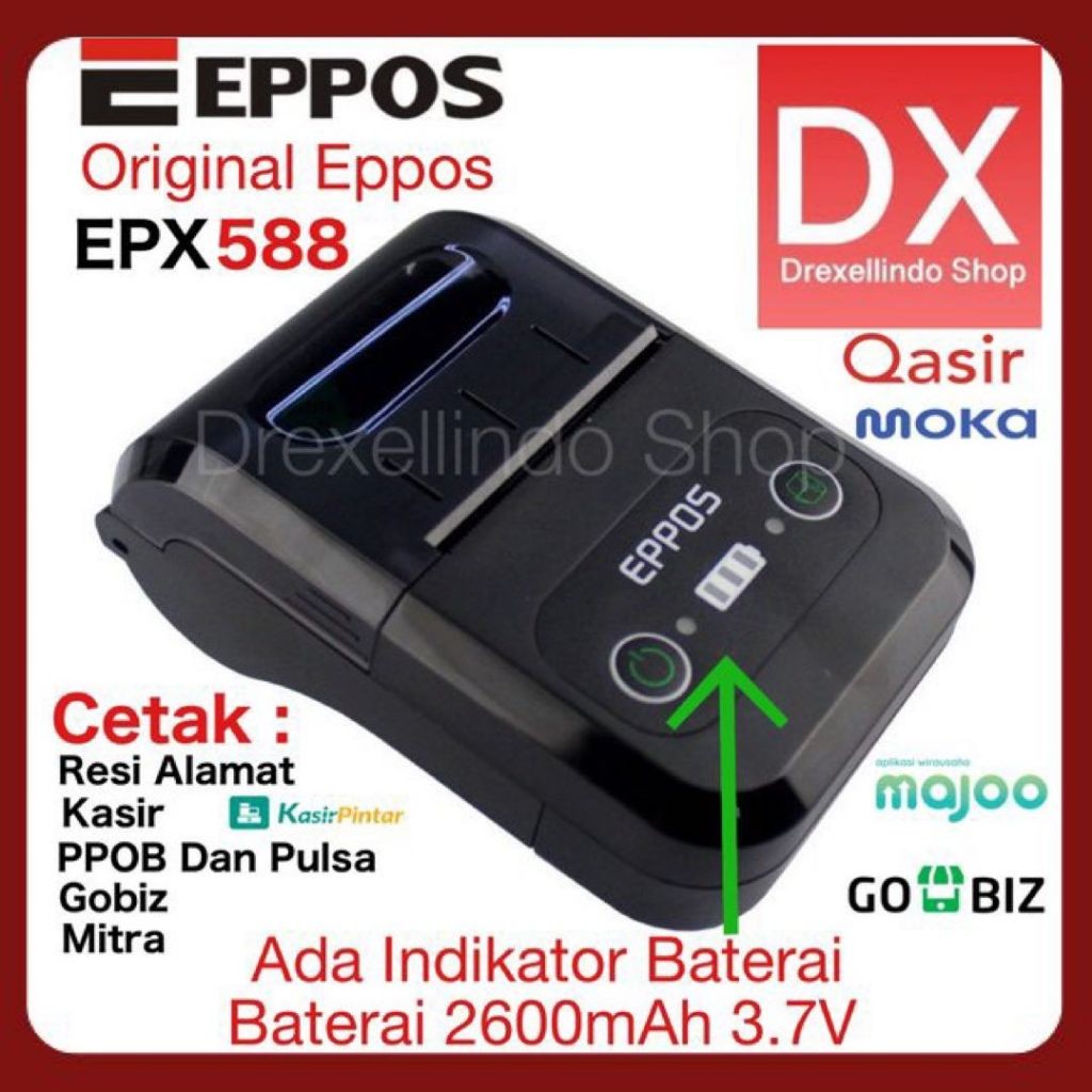 

Printer Thermal 58mm EPPOS EPX588 BLUETOOTH RPP02