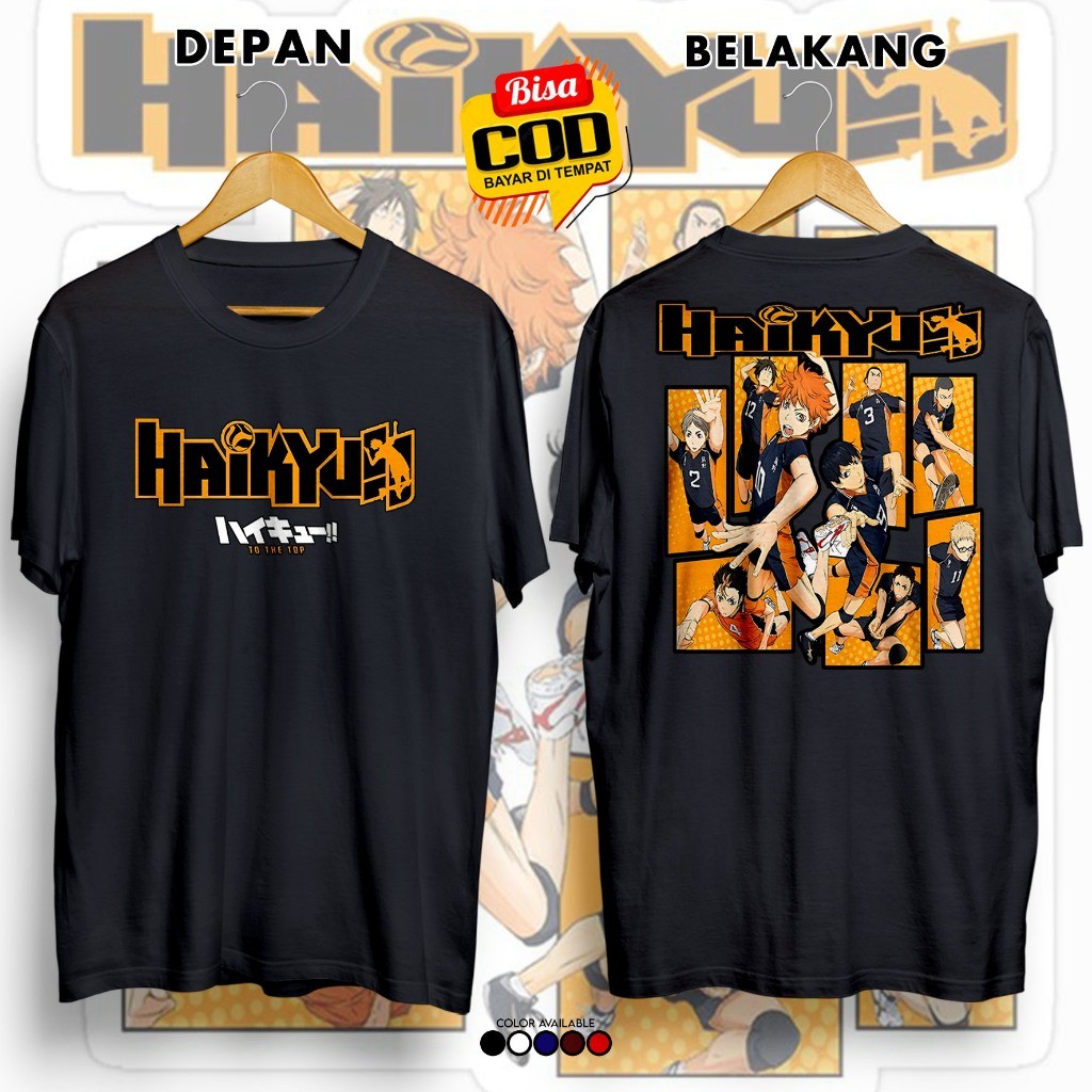 Kaos Baju Anime Haikyuu | Remaja dan Dewasa | Pria dan Wanita | TERBARU