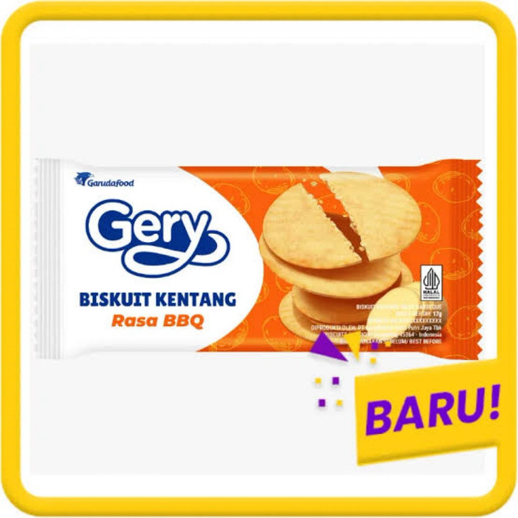 

Gery Biskuit Kentang Original 17Gr / 1 Pak / 10Pcs