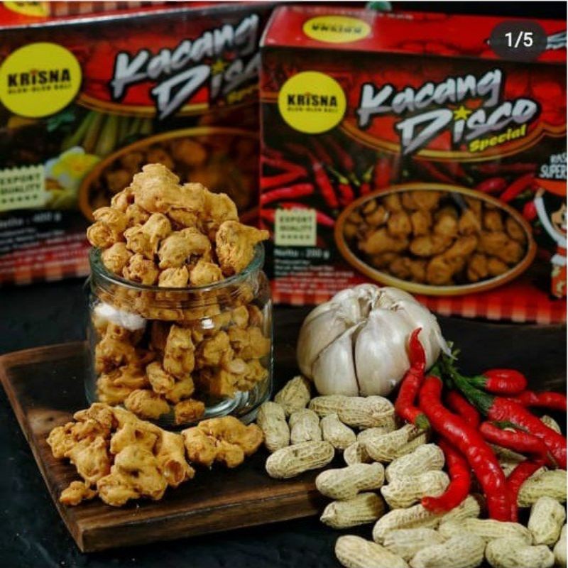 

Kacang Disco Bali Krisna 200gr Gurih Kriuk Pedas