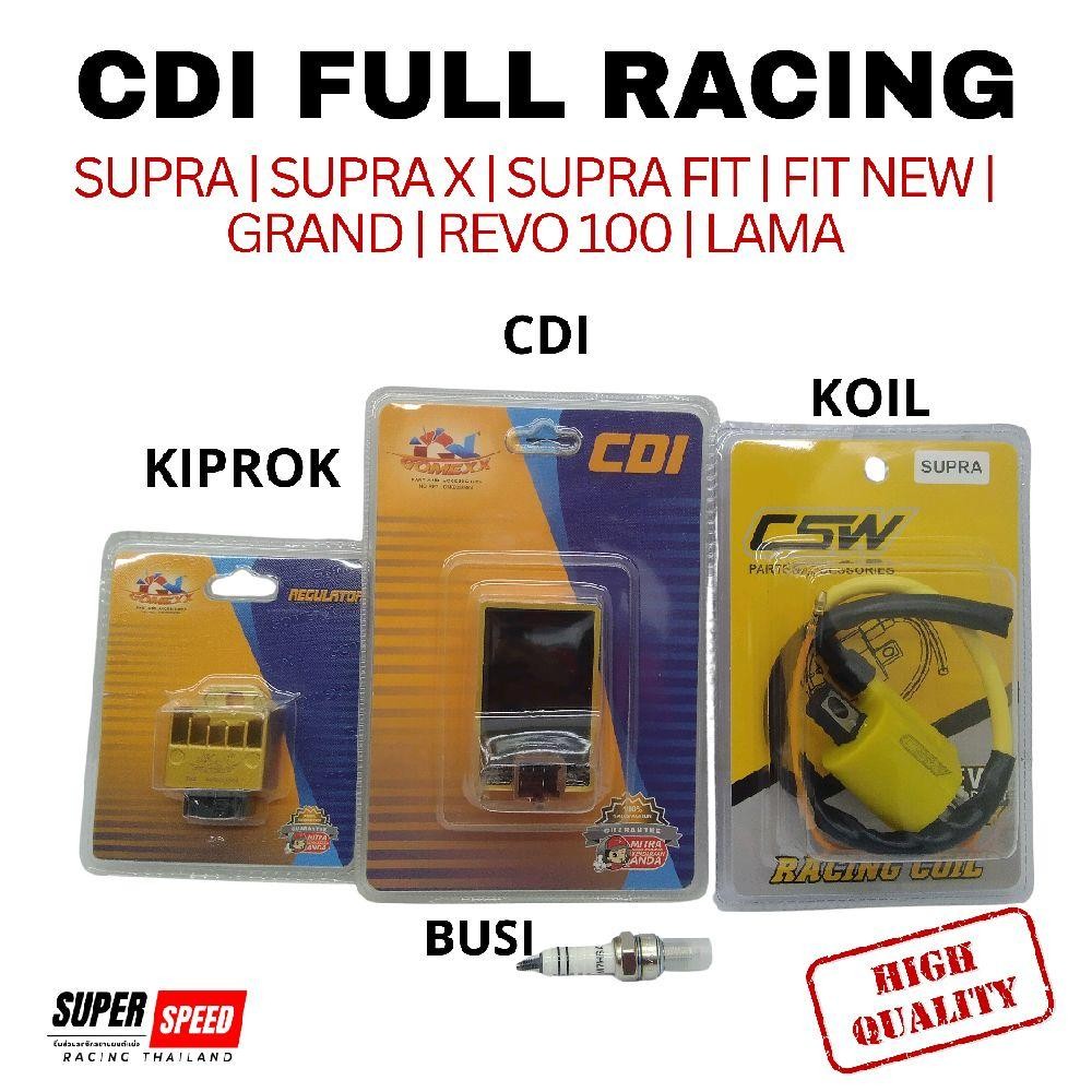 Paket Cdi Racing Koil CSW Kiprok dan Busi Racing Motor Supra X Supra Fit Supra Fit New Gran Legenda 