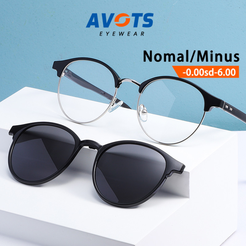 Avots Kacamata Minus Clip On Anti Radiasi Blueray Photocromic Polarized Gaya Besi Bluecromic Pria Po