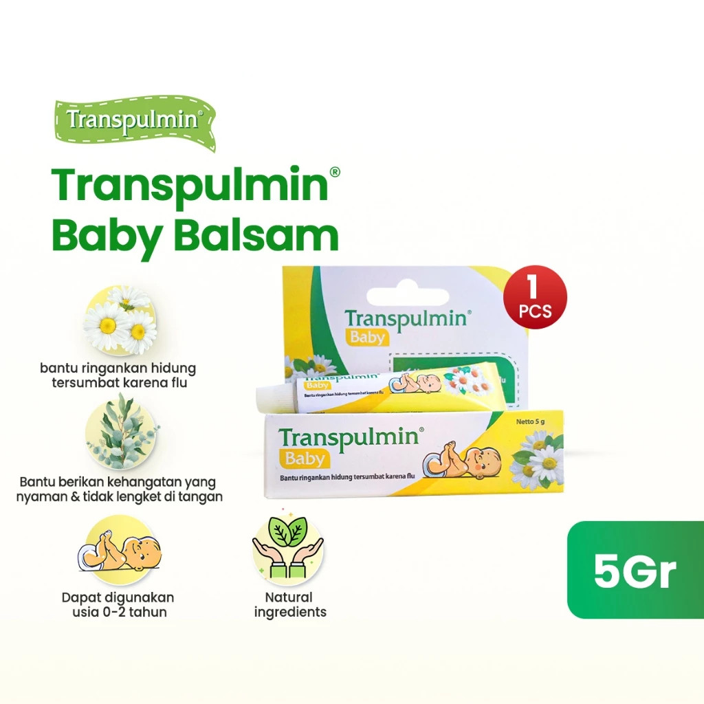 Transpulmin Baby – Balsam Lembut untuk Bayi, Redakan Pilek & Batuk Ringan