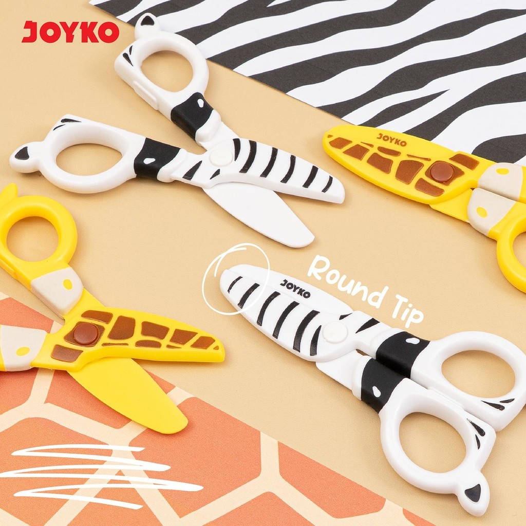 

GUNTING ANAK JOYKO SC-37~38 LITTLE ANIMAL | SCISSOR FOR KIDS USE | GUNTING BERBAHAN PLASTIK