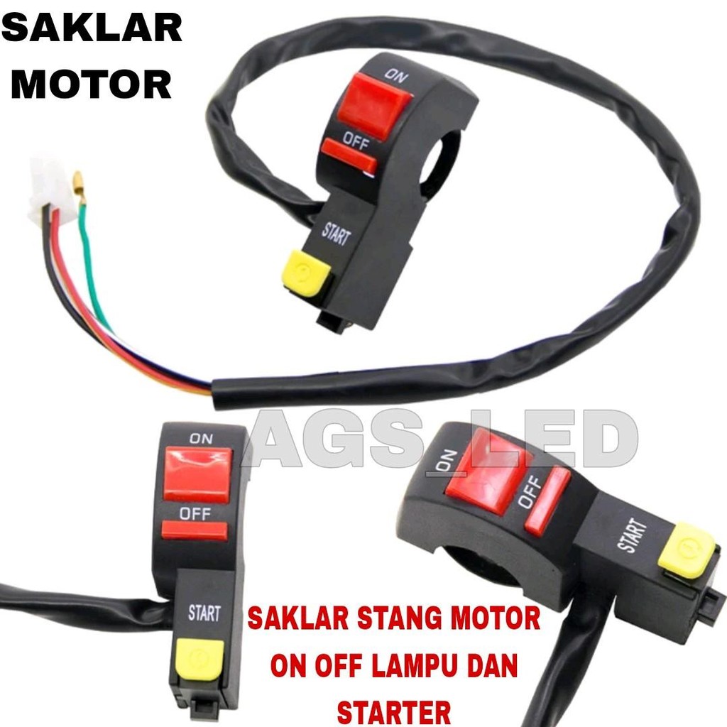 SAKLAR MOTOR 3 IN 1 / SAKLAR MOTOR 3 MODE SAKLAR MOTOR STANG ON OFF LAMPU DAN STARTER / SAKLAR MOTOR