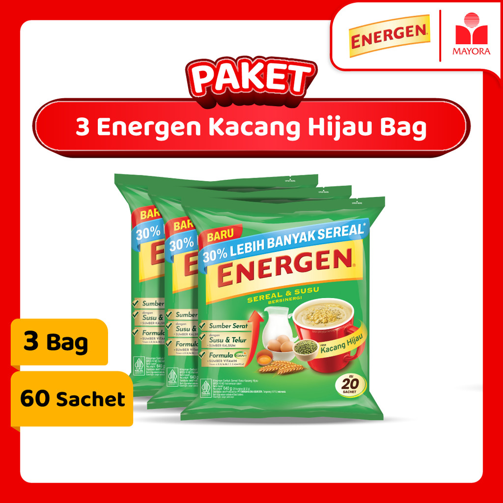 

Paket 3 Energen Kacang Hijau Bag