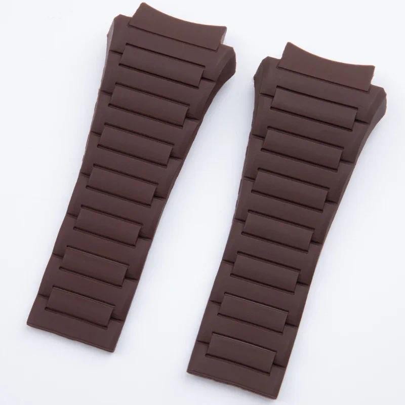 Nature Rubber Soft Watchband For Porsche Strap Design P6620 Series Watch Band Sports Waterproof Brac