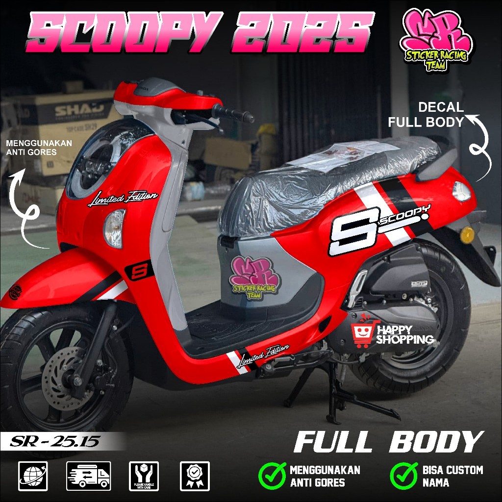 COD Sticker Decal Full Body Honda Scoopy Terbaru Tahun 2025 Sticker Full Body Scoopy 2025 Motif Polo
