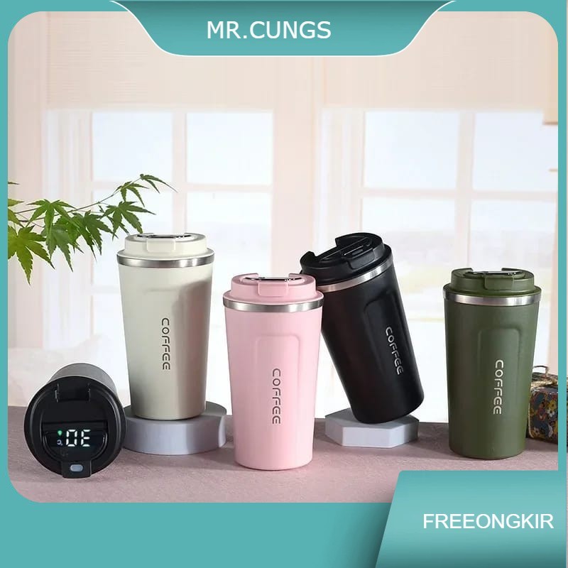 304 Stain Termos Gelas Led Tumbler Tahan Panas Dingin 510ml Travel Mug