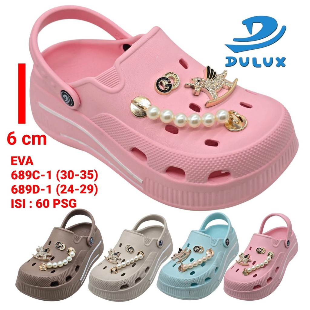 Sandal Baim Anak Perempuan Sandal Anak Perempuan Lucu Warna Cantik Model Mutiara Kuda Emas Dulux 689