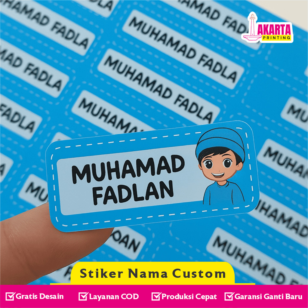 

Isi 30 Pcs Stiker Nama Anak Sekolah Anti Air Bahan Vinyl Untuk Pensil dan Tempat Pensil