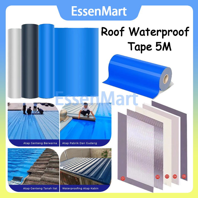 Pelapis Genteng Tape / 5M Lakban Anti Bocor Atap Lakban Aluminium Foil Lakban Anti Bocor Hujan / Lak