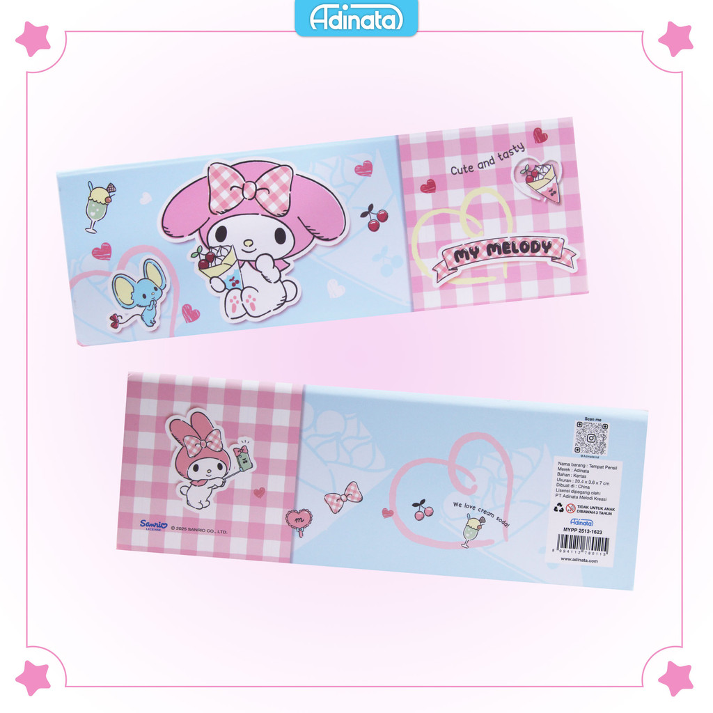 

My Melody Paper Pen Case 2513-1623 with DIY Stickers - Adinata / Tempat Pensil / DIY