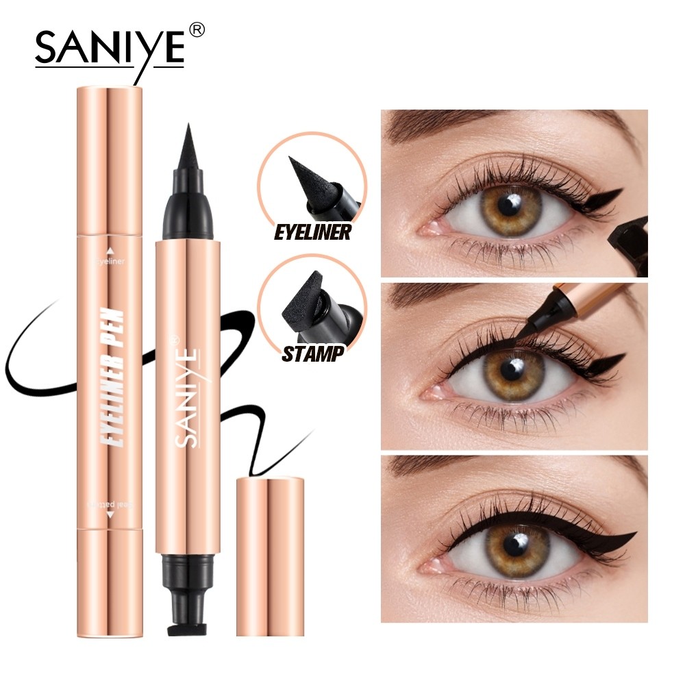 SANIYE [ BPOM ] Wing Eyeliner Double Head Eyeliner Stamp Eyeliner / Eyeliner Waterproof M438A