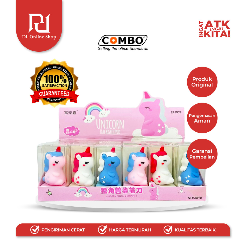 

COMBO RAUTAN TANGAN/ PENCIL SHARPENER UNICORN 3810 (1PC)