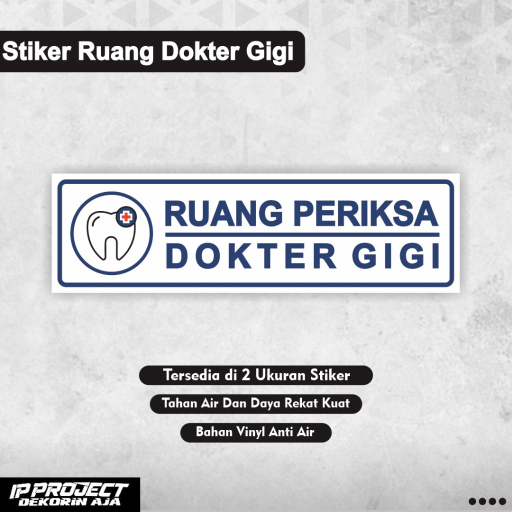 Stiker Ruang Dokter Gigi / Stiker Poli Gigi / Stiker Ruang Periksa Dokter Gigi Rumah Sakit Klinik Pu
