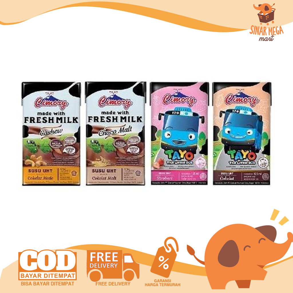 

Cimory Susu UHT 125ml | Susu Cimory Coklat, Marie Regal, Strawberry | Cimory Tayo | Susu Kotak