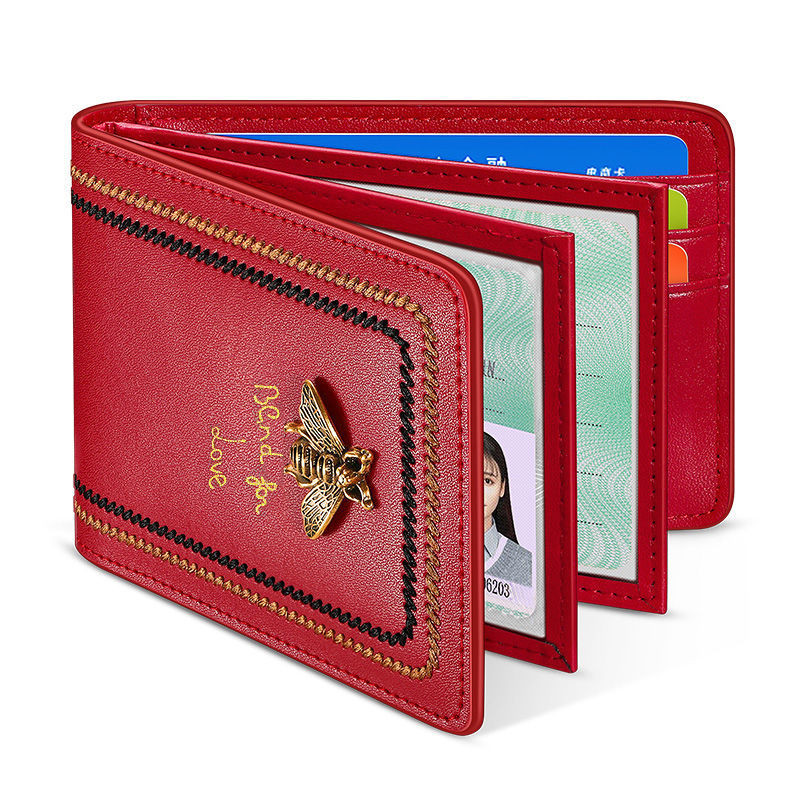 

Brand Design Leather Ultra-thin Driver License Holder Credit Card Case ID Bag Cover for Driver's Licence Documents Folder Wallet