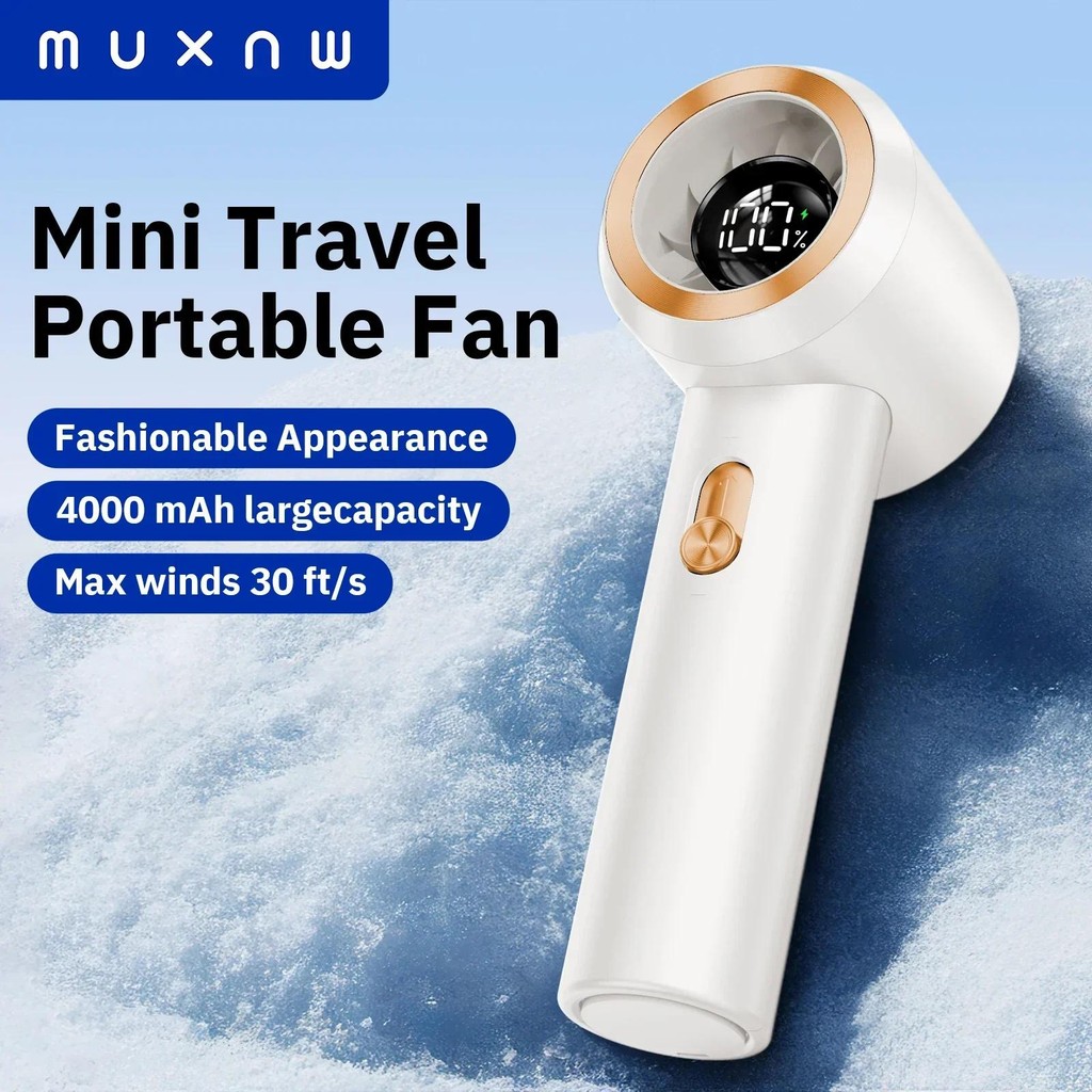 MUXNW Portable Fan For Travel Mini: Small Pocket Handheld Personal Rechargeable Battery Operated USB