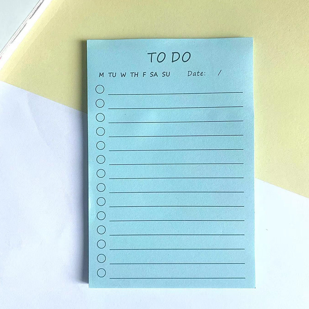 6pcs Sticky Memo Pads Colored Adhesive Notes for Office Wall Fridge Decorative Bulk Fun Tabs Reminde