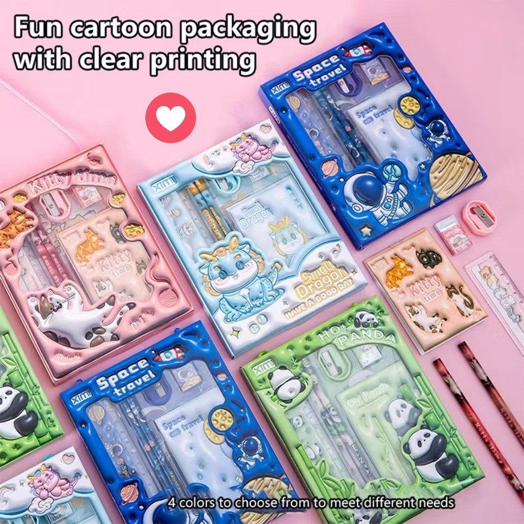 

Set Pensil Kotak 6 Pcs Alat Tulis Sekolah Anak dengan Desain Karakter Populer - Cocok untuk Hadiah Ulang Tahun dan Back to School