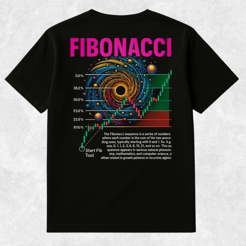 KAOS TRADING FIBONACCI BAHAN COTTON COMBED 24S PREMIUM PAKAIAN UNISEX PRIA DAN WANITA
