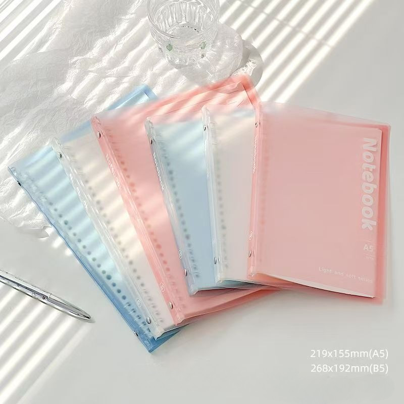 

Buku Notebook A5/B5 Binder Aesthetic Buku Tulis Sekolah Morandi Loose Leaf Book Transparant Cover Korea Buku Diary Alat Tulis For Student Back To School Office Stationery