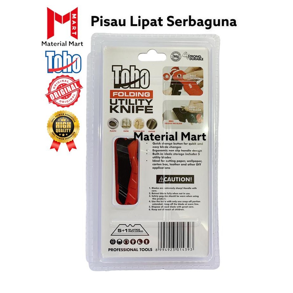 

Folding Utility Knife Toho | Pisau Lipat Serbaguna Toho| Cutter Gipsum