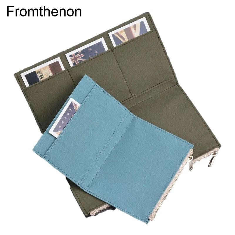 

Fromthenon Vintage Storage Bag for Midori Travelers Notebook Zipper Pocket Retro Canvas Card Holder File Bag School Stationery