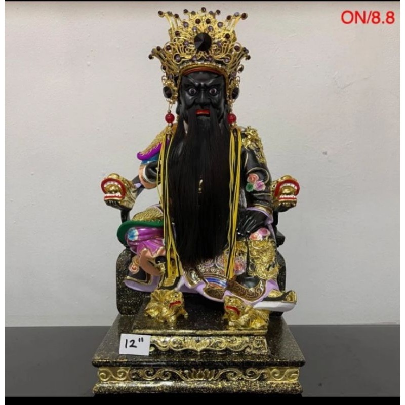 patung dewa ti hu ong ya - kayu taiwan - 12 inch