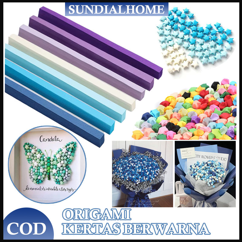 

540 Pcs Lucky Star Kertas/DIY Kertas Bintang Warna Warni/Color Origami Kertas Bintang