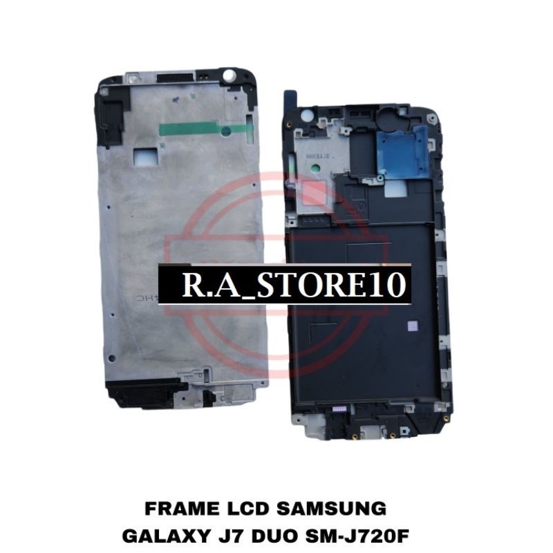 FRONT FRAME LCD SAMSUNG GALAXY J7 DUO SM-J720F - TATAKAN LCD TULANG TENGAH LCD