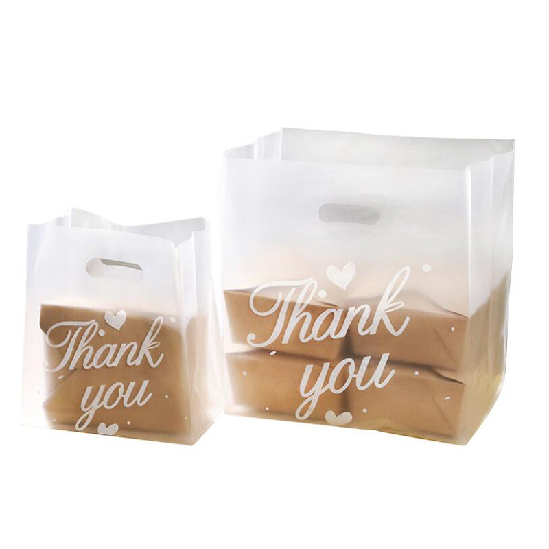 

50pcs Thank You Plastic Candy Gift Bags Shopping Wedding Wrapping Environmentally Friendly Chocolate Dragees Sweet