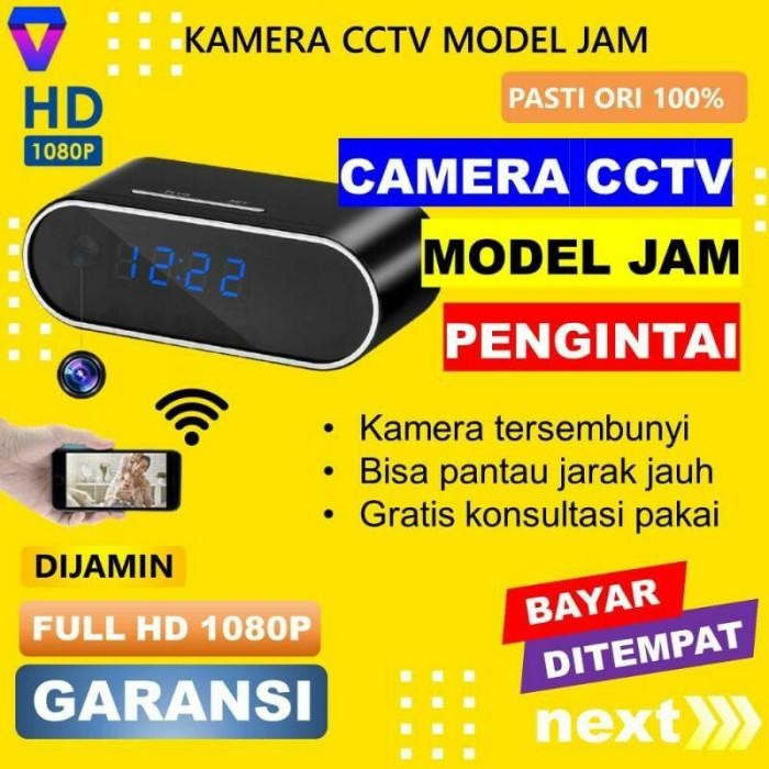 IP SPY CAM/JAM MEJA Mini WIFI 8MP Hiddem Camera Clock Telecamera - KAMERA+64GB