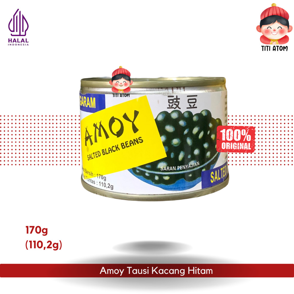 

Tausi Amoy Salted Black Beans 110.2g (170g) | Kacang Hitam Asin Fermentasi untuk Masakan