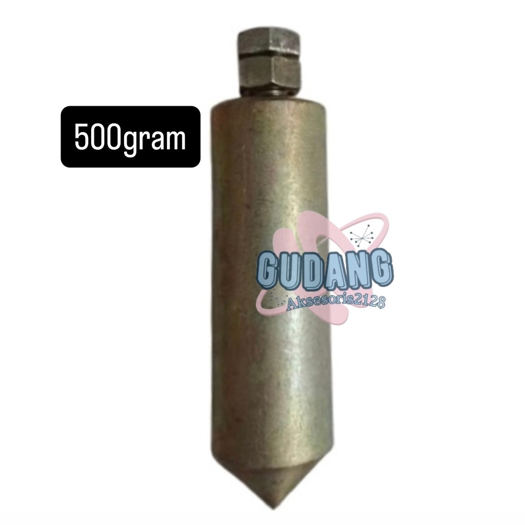 (Gd) Bandul Lot Peluru 500 Gram Alat Tukang Bangunan Baja Presisi