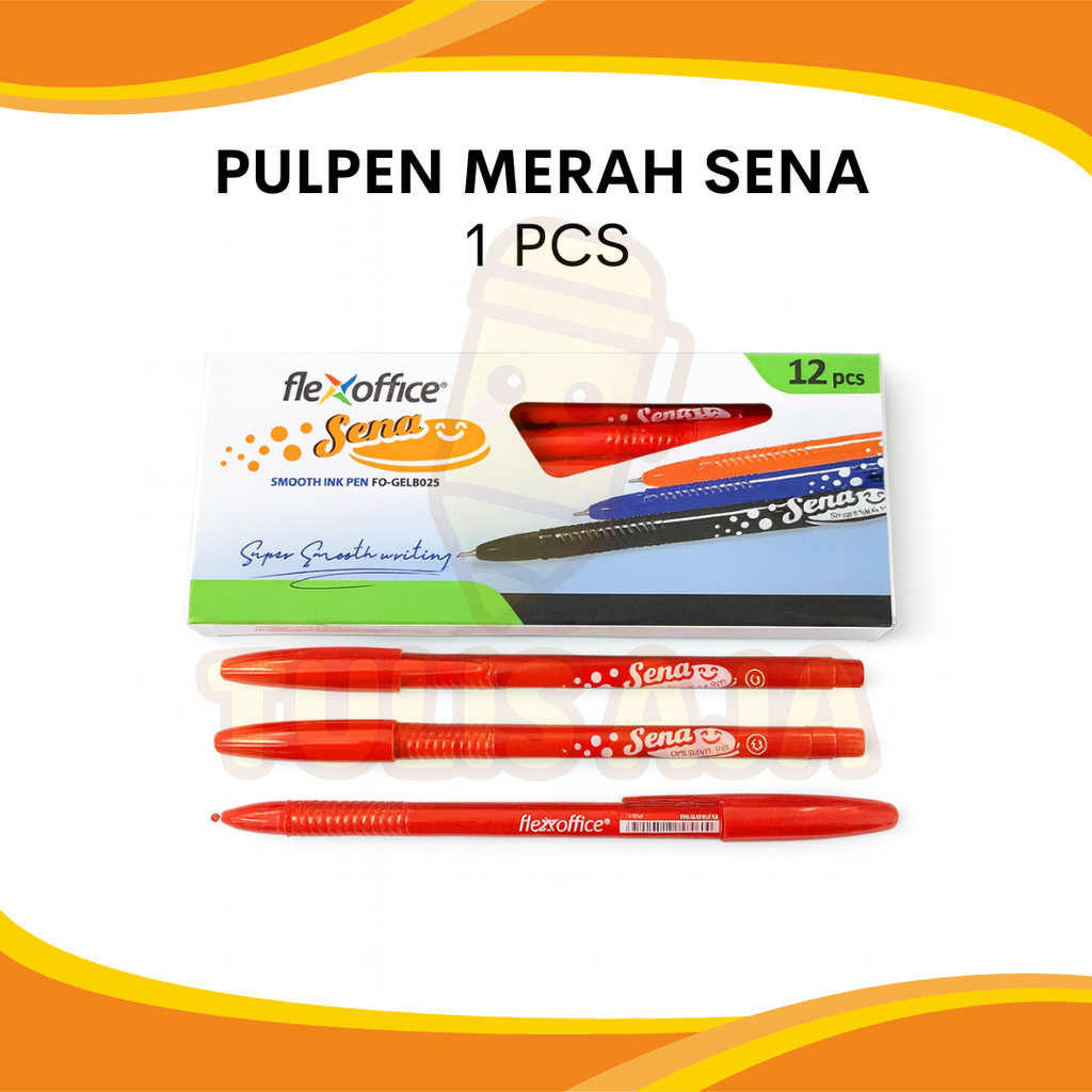 

PULPEN SENA FLEXOFFICE TINTA MERAH| 1 pcs | PER SATUAN