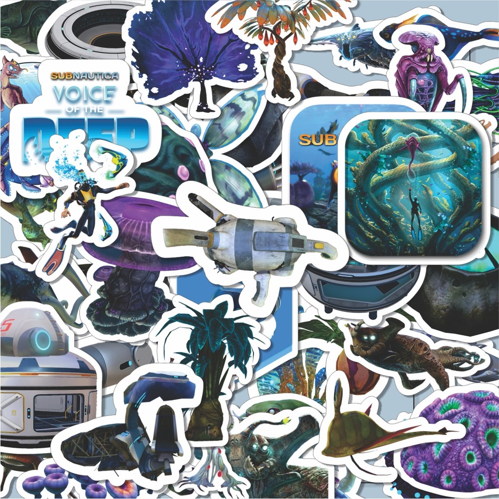 

100PCS Lucu Stiker Game Series Subnautica Karakter Mix 2 Stiker Aesthetic Stiker Anti Air Stikers Berperekat Waterproof sticker decal buat Motor Helm Buku Journal Koper Casing HP Laptop Botol Minum Hadiah anak