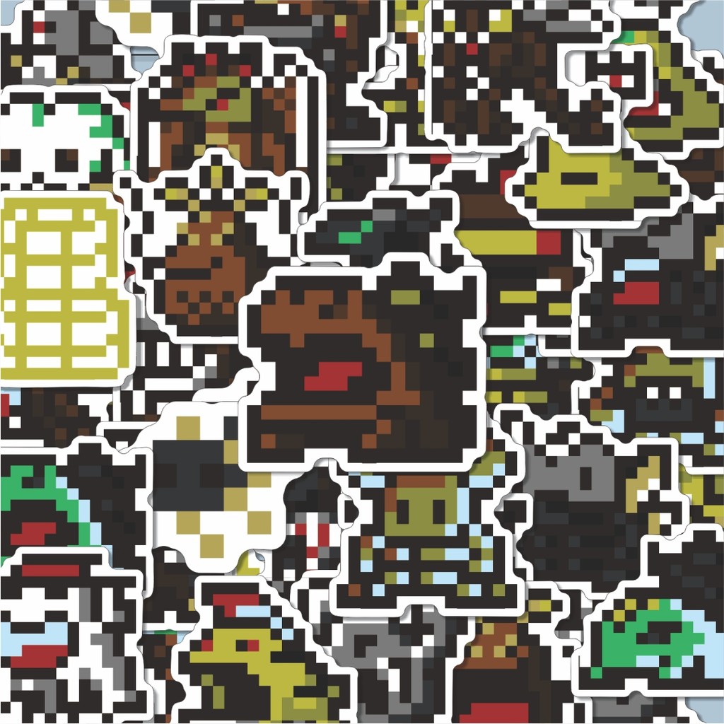 

100PCS Lucu Stiker Pixel Digimon V41 Stiker Aesthetic Stiker Anti Air Stikers Berperekat Waterproof sticker decal buat Motor Helm Buku Journal Koper Casing HP Laptop Botol Minum Hadiah anak