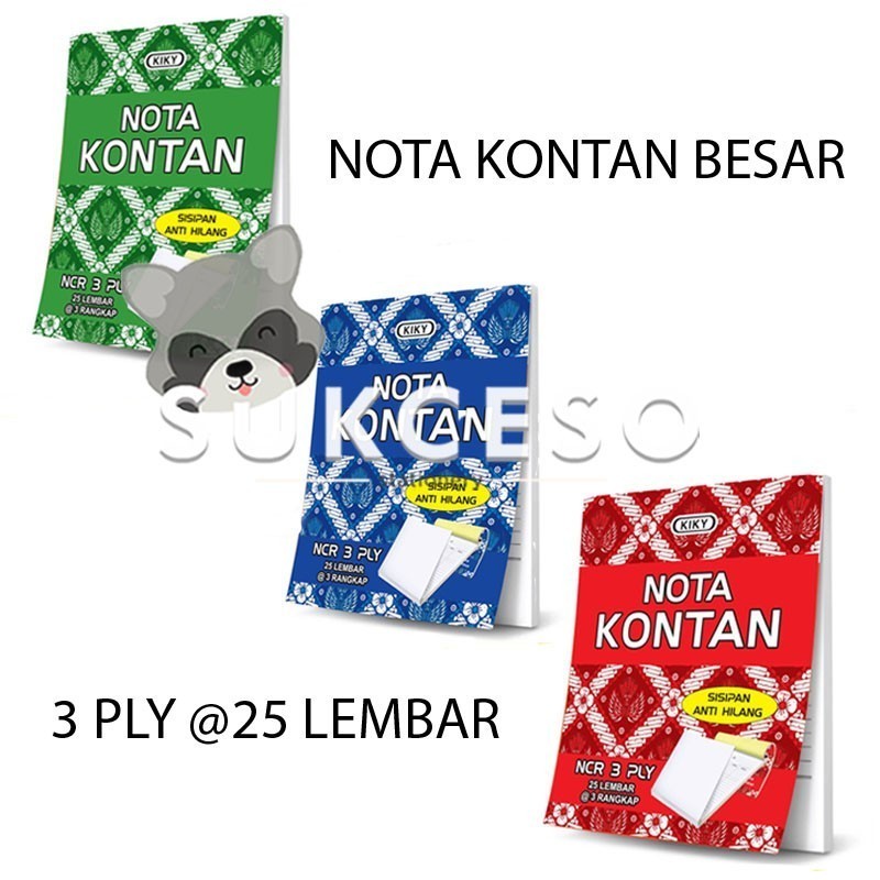 

Kiky Nota Kontan 3 Ply BESAR 25 Lembar (3 Rangkap)