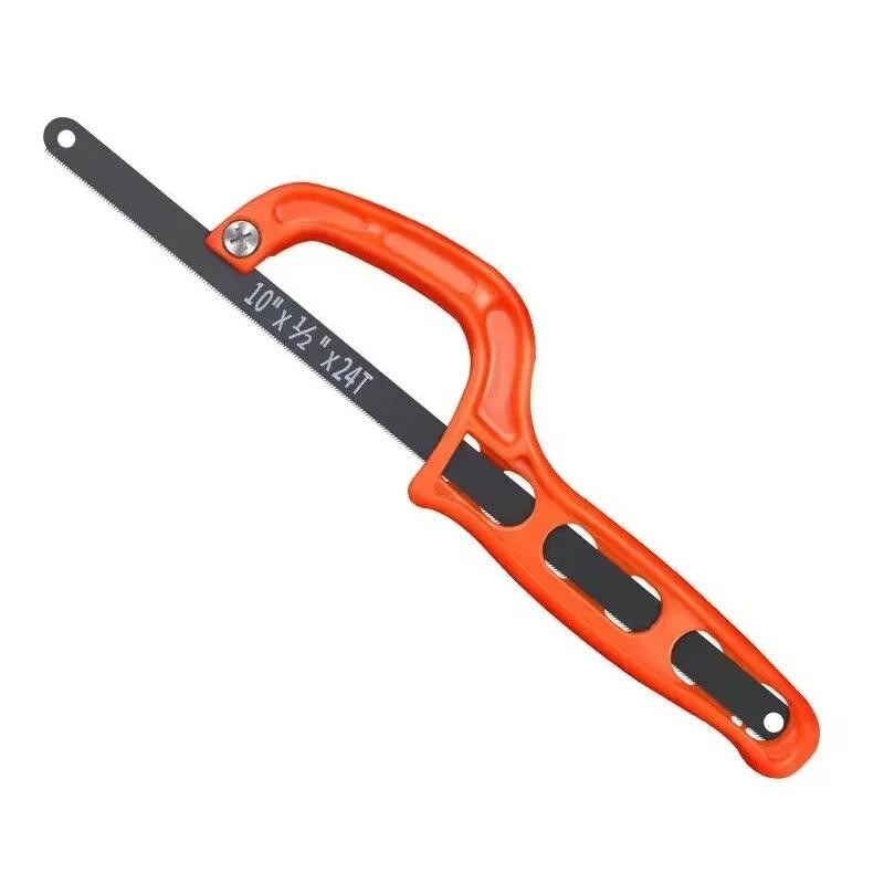 1PC Mini Saw Red Adjustable Hacksaw Woodworking Saw Portable Hand Saw Plastic Handle Hand Tool Garde