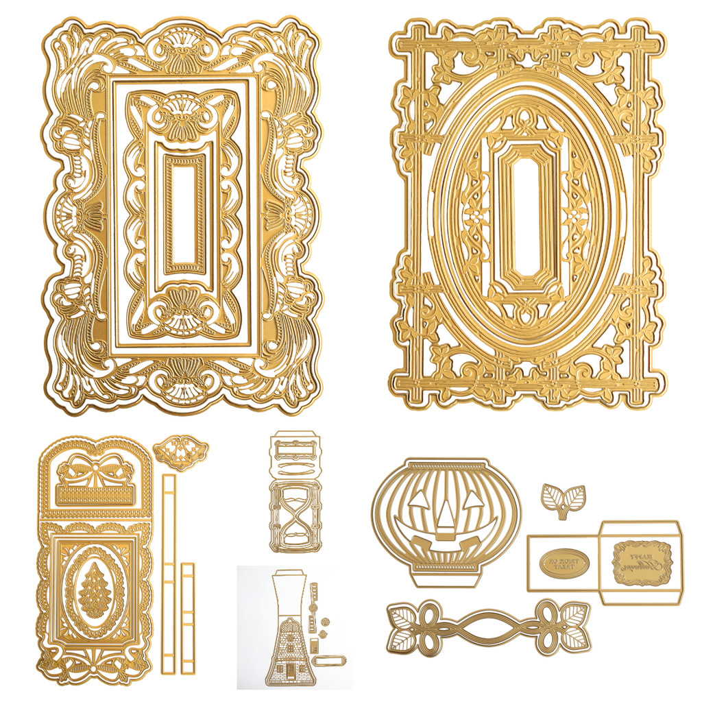 

2025 New Hallowmas Metal Cutting Dies Cut Die Rectangle Mold Scrapbook Craft Decoration Embossing Template DIY Handmade