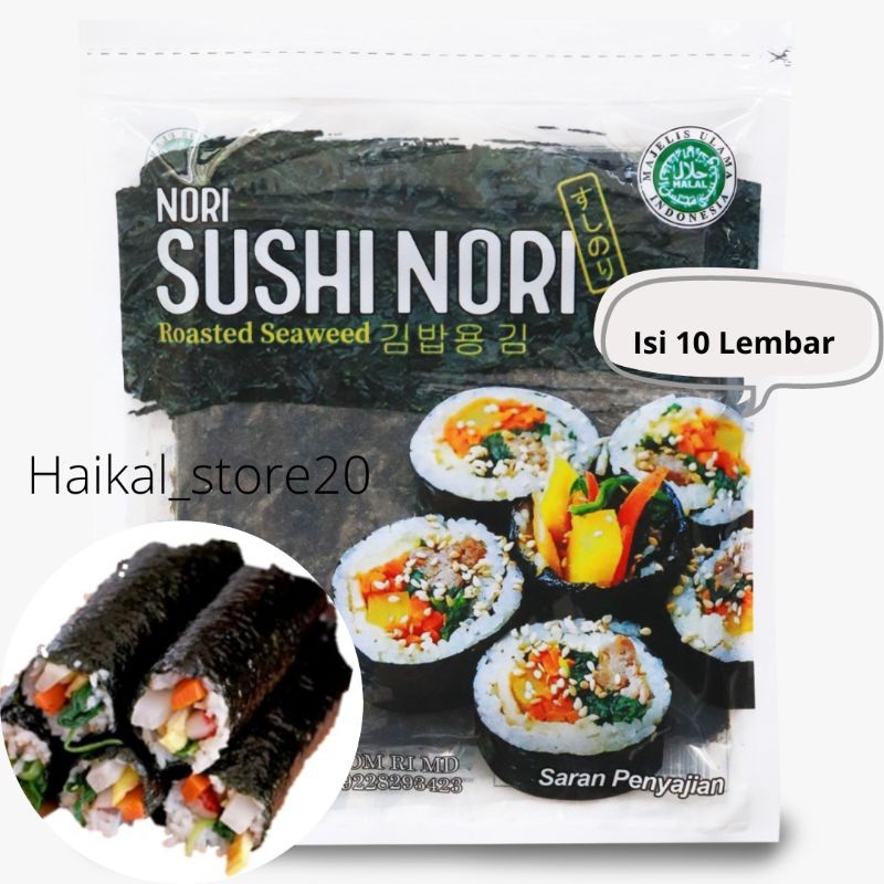 

Java Food Nori sushi nori rumput laut 10 Lembar Hahal MUI