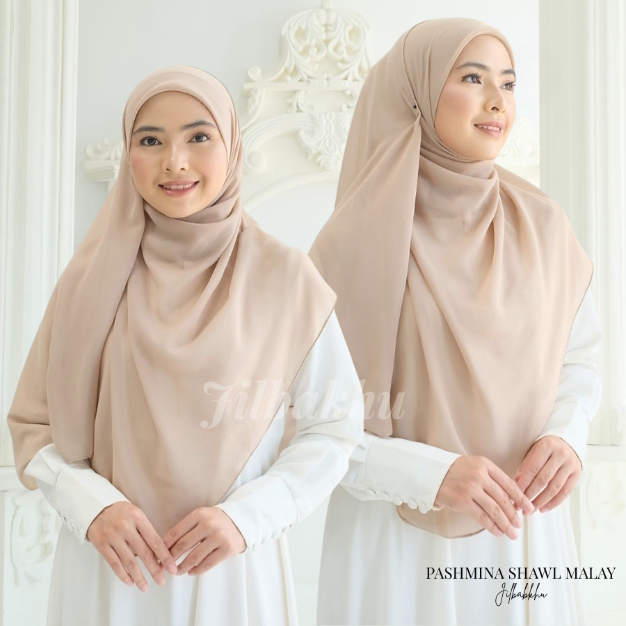 %# Jilbabkhu - Pashmina Shawl Malay Syar'i / Pashmina polos malaysia Jumbo