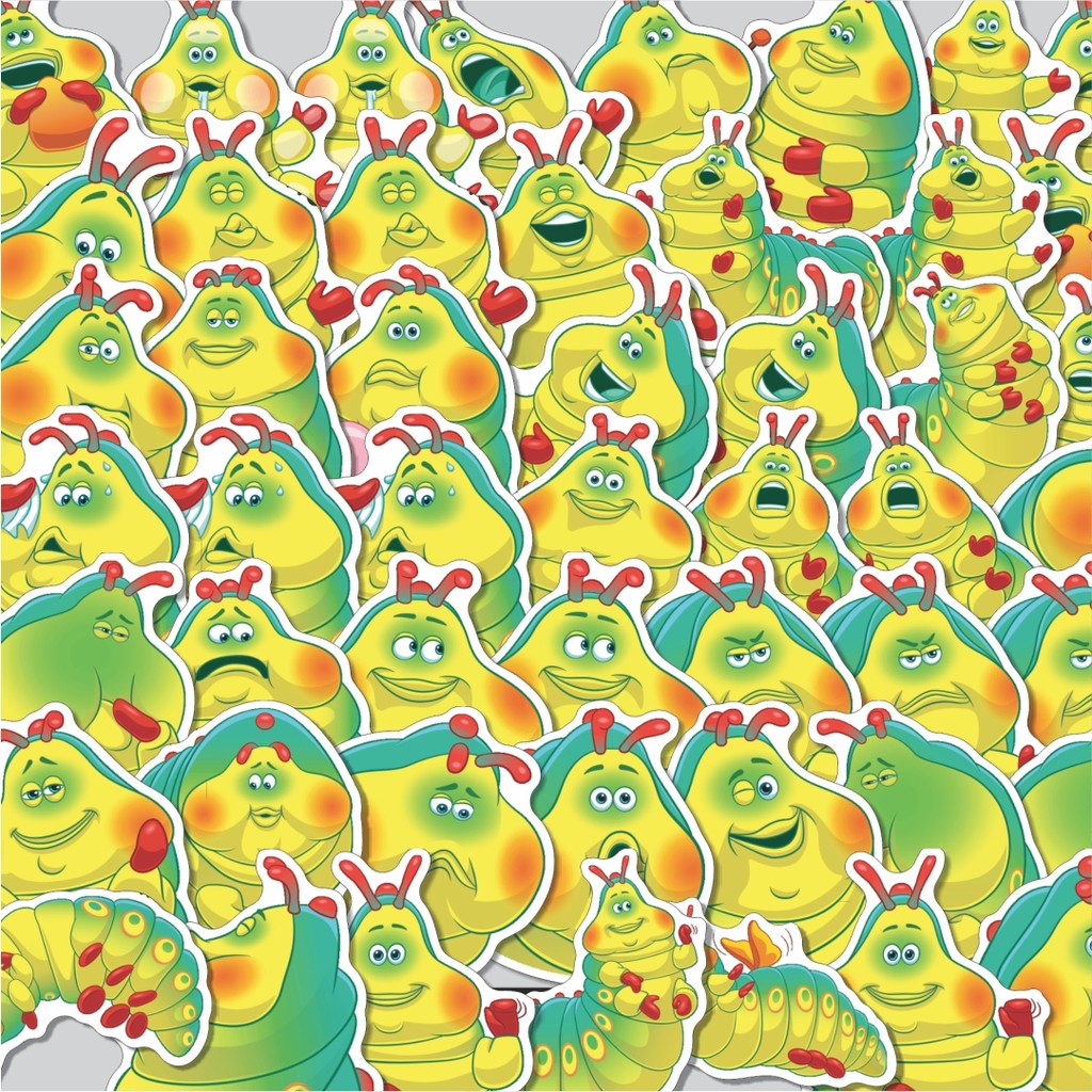 

Stiker Cutting Pack Stiker Kartun Larva Henry Isi 100Pcs Series Aesthetic Lucu Keren Untuk Koper Bahan Vynil