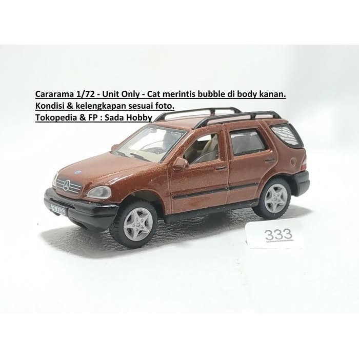 AD99 Diecast Hongwell Cararama 1/72 Mercedes Benz M-Class ML320 Coklat Unit Only